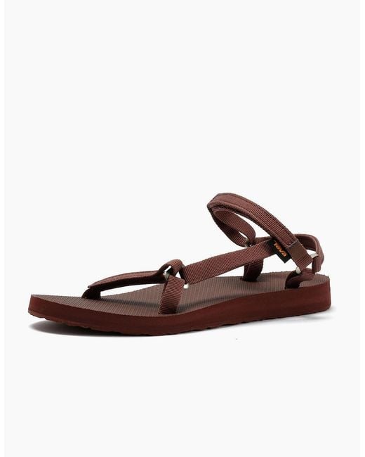 Teva Brown Original Universal Slim Rum Raisin Sandals