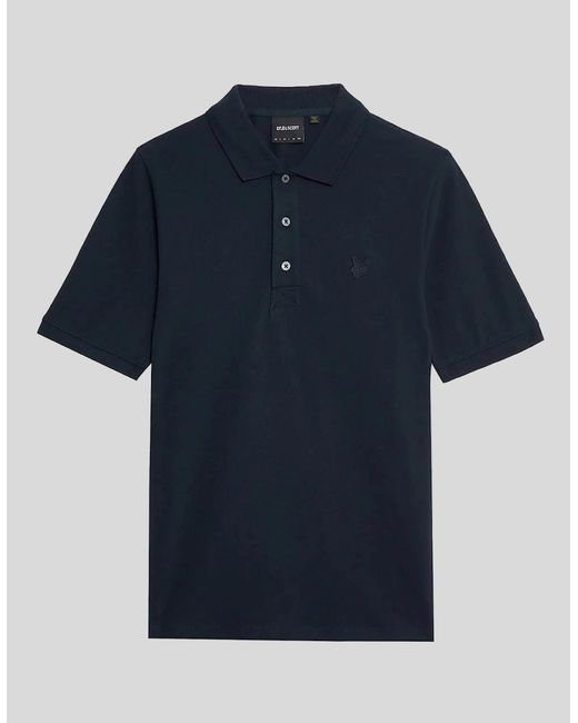 Lyle & Scott Blue Superfine Cotton Polo Shirt for men