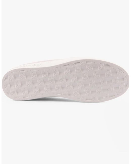 Calvin Klein White Classic Cupsole Icon Trainers Bright/ Palm for men