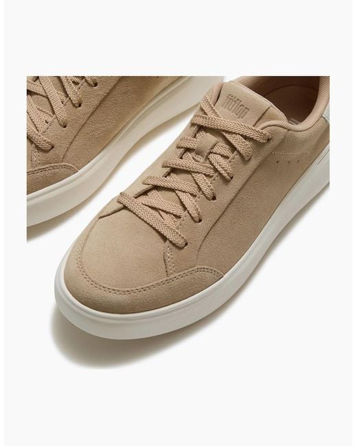 Fitflop Natural Rtg Lace Up Suede Hazelnut Trainers