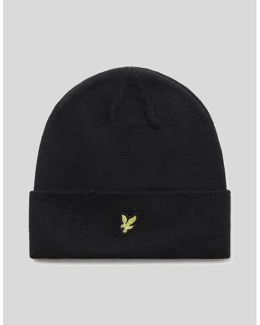 Lyle & Scott Black Beanie for men