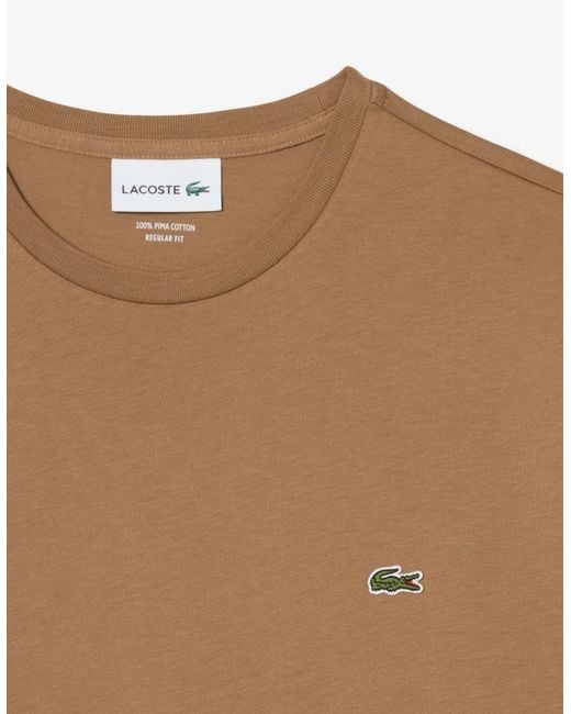 Lacoste Black Crew Neck Pima Cotton Jersey T-Shirt for men