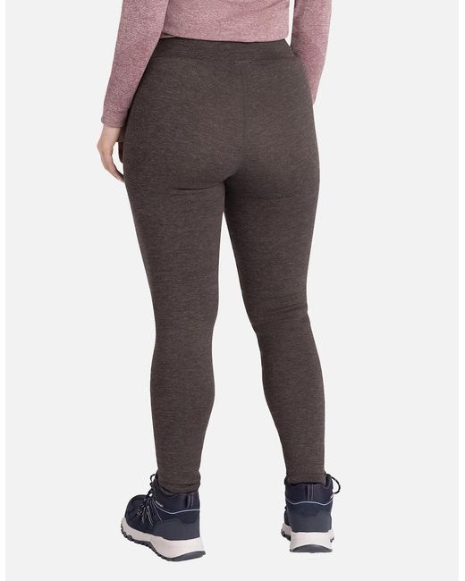Trespass Black Ladies Fuzzy Sherpa Leggings