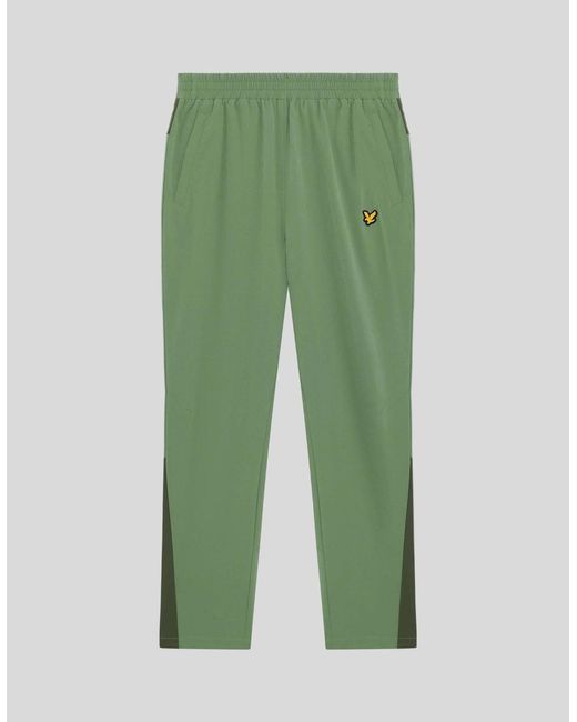 Lyle & Scott Green Sports Panelled Track Pants for men
