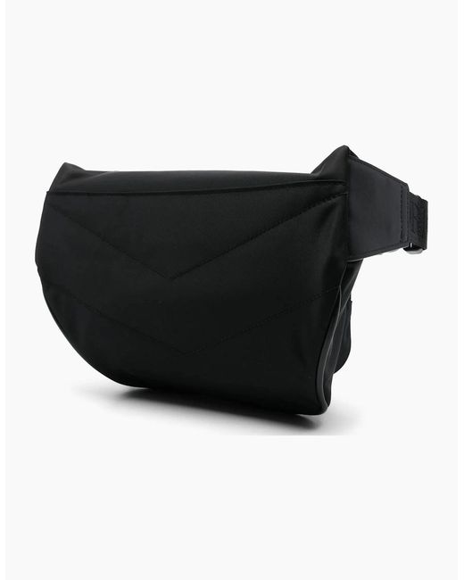 Emporio Armani Black Branded Belt Bag for men