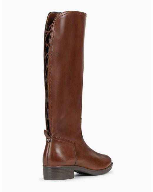 Geox Brown D Felicity Leather Boots