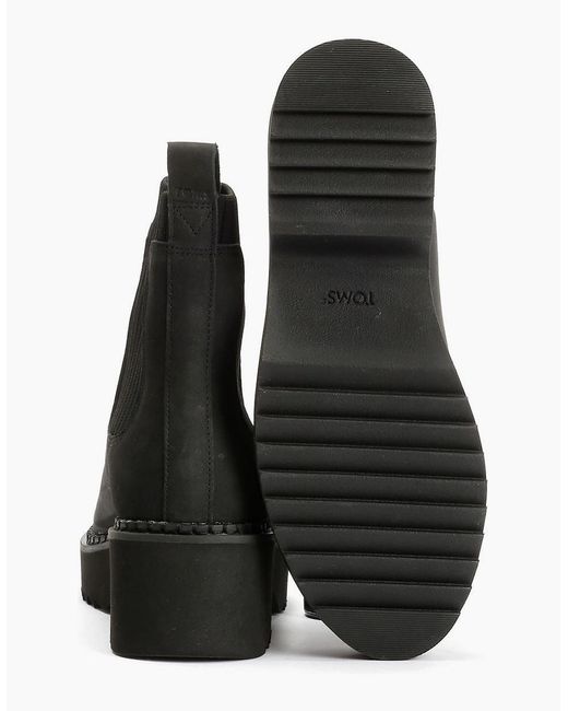 TOMS Black Millie Nubuck Leather Boots
