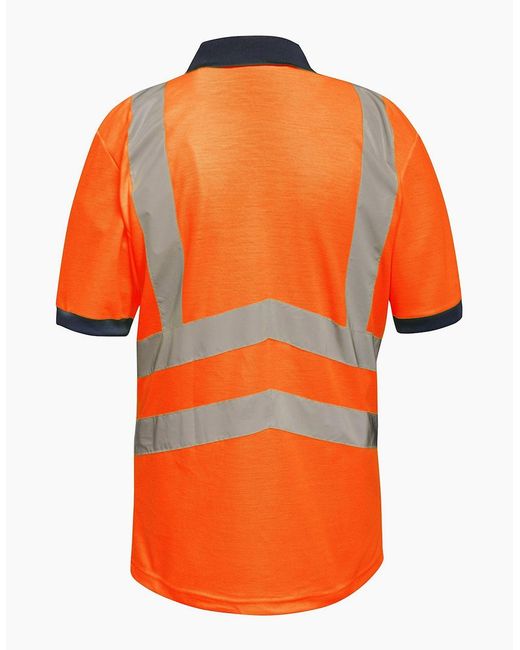 Regatta Orange Professional Hi-Vis Reflective Polo Shirt for men