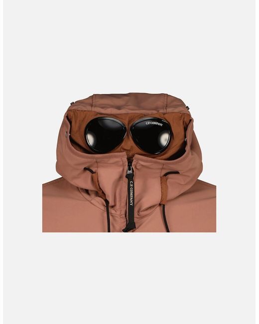 C P Company Brown Gd Shell Goggle Jacket for men