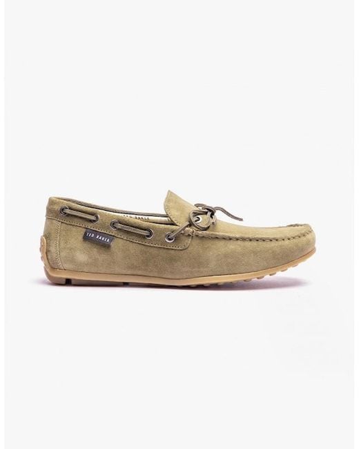 Ted Baker Natural Kenney Boat Shoes Dark for men
