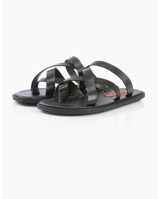Silver Street London Black Crouchend Sandals for men