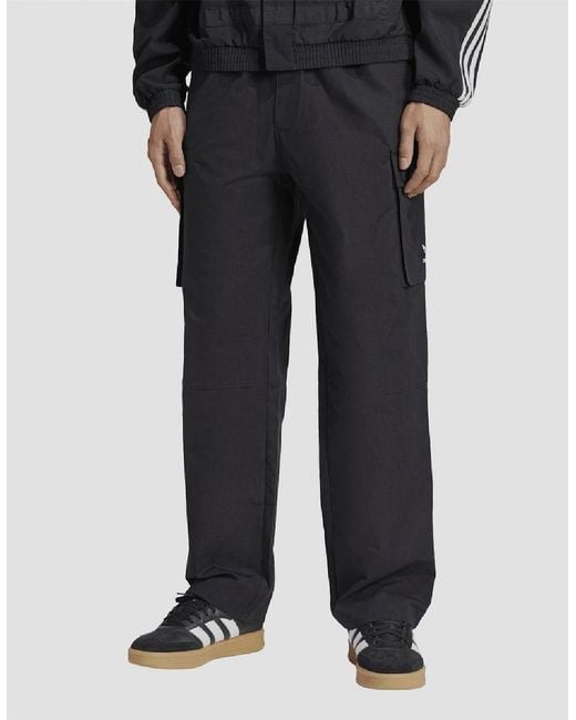 Adidas Blue Script Cargo Tracksuit Bottom for men