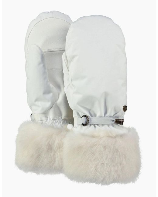 Barts White Empire Waterproof Faux Fur Skiing Gloves