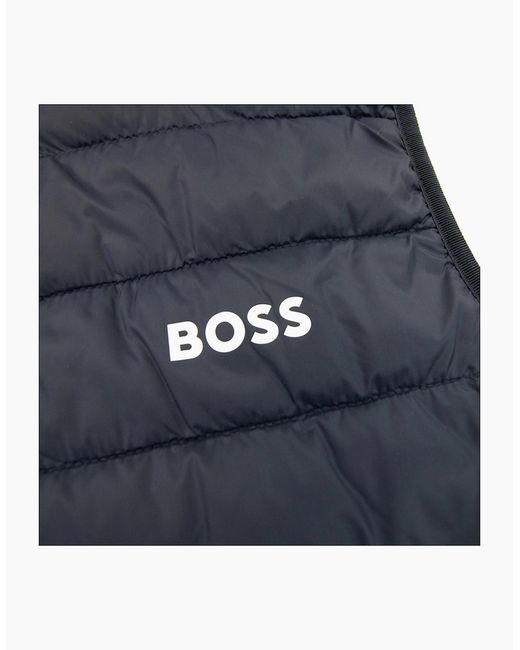 Boss Blue V Thor Logo Detail Water Repellent Gilet 402 for men