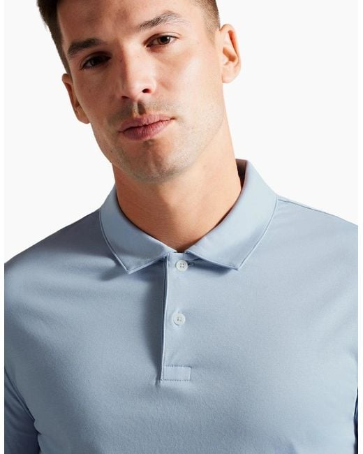 Ted Baker Blue Zeiter Slim Soft Touch Pale Polo Shirt for men