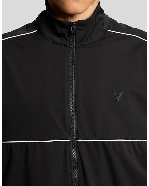 Lyle & Scott Black Lightweight Track Jacket for men