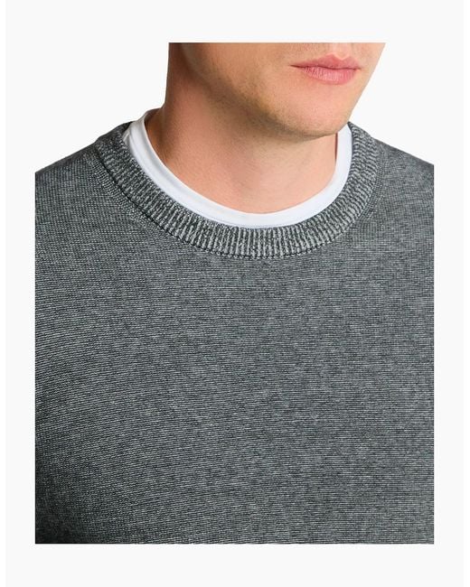 Remus Uomo Gray Two-Tone Knit Sweater for men