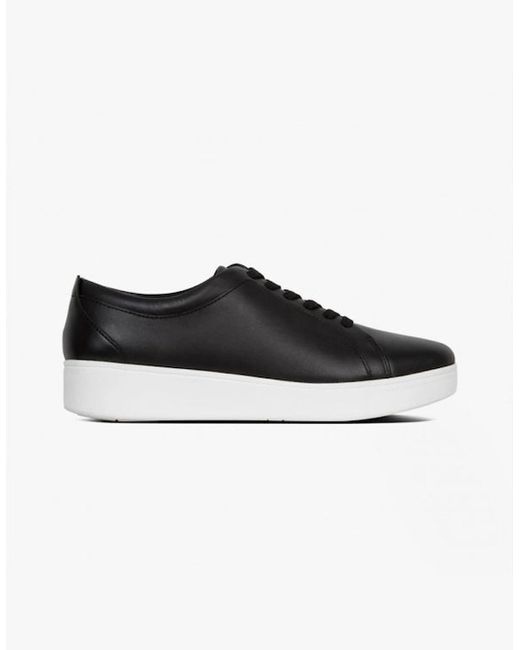 Fitflop Black Rally Leather Trainers