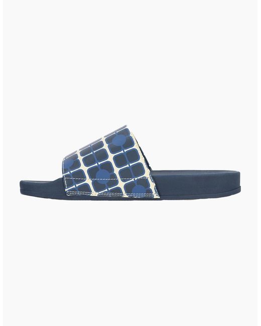 Regatta Blue Ladies Orla Kiely Giant Poppy Sliders