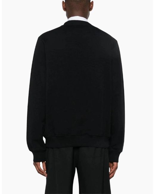 Casablanca Black Embroidered Casa Crest Sweatshirt for men