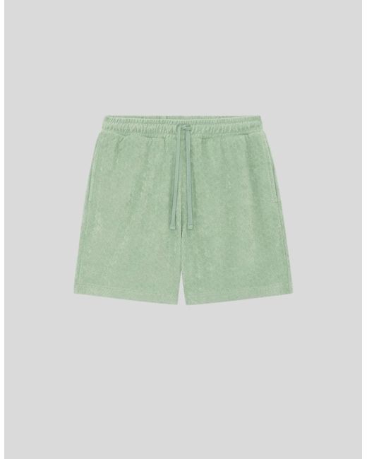 Lyle & Scott Green Honeycomb Effect Towelling Shorts for men