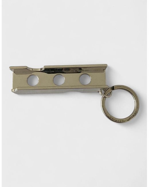 Off-White c/o Virgil Abloh Gray Keyring Bar Charm for men