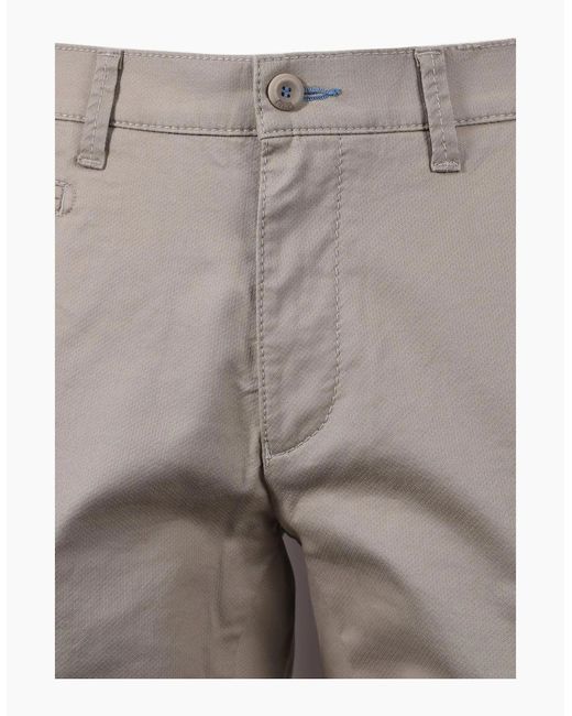 Brax Gray Fabio Cotton Trouser Stone for men