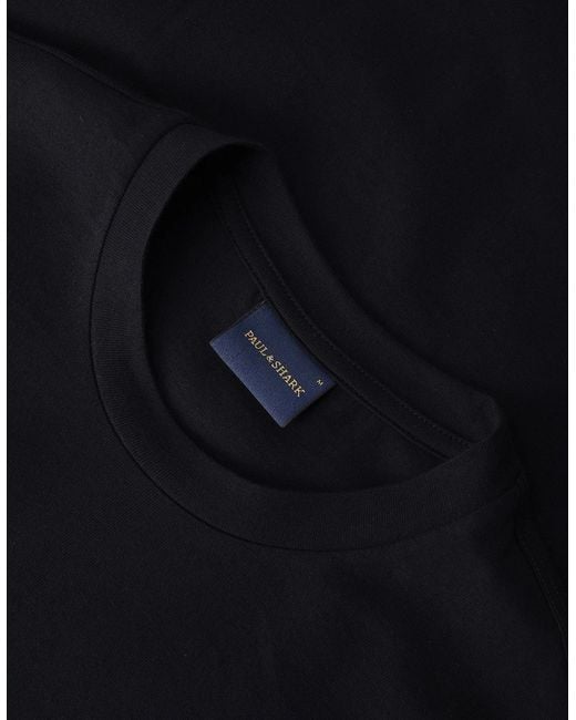 Paul & Shark Blue Pure Cotton Jersey Badge T Shirt for men