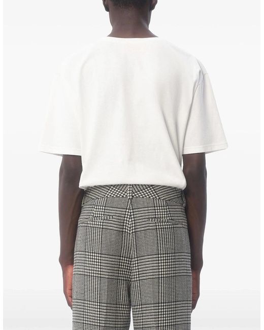 Valentino White Chez Print Jersey T-Shirt for men