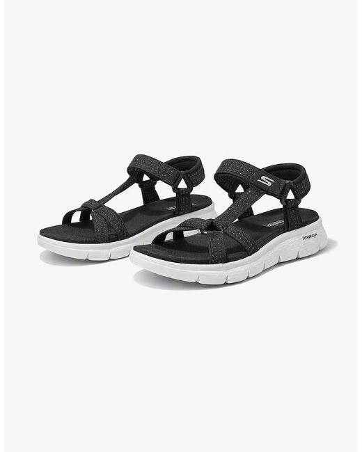 Skechers Go Walk Black Flex Sandal