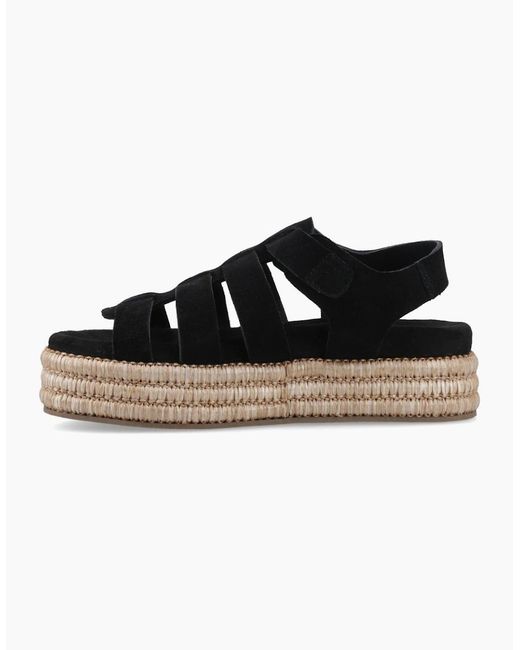 Hush Puppies Black Rosetta Gladiator Sandals