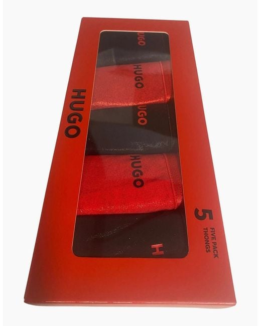 Boss Red 5-Pack Classic Logo Strings Gift Set