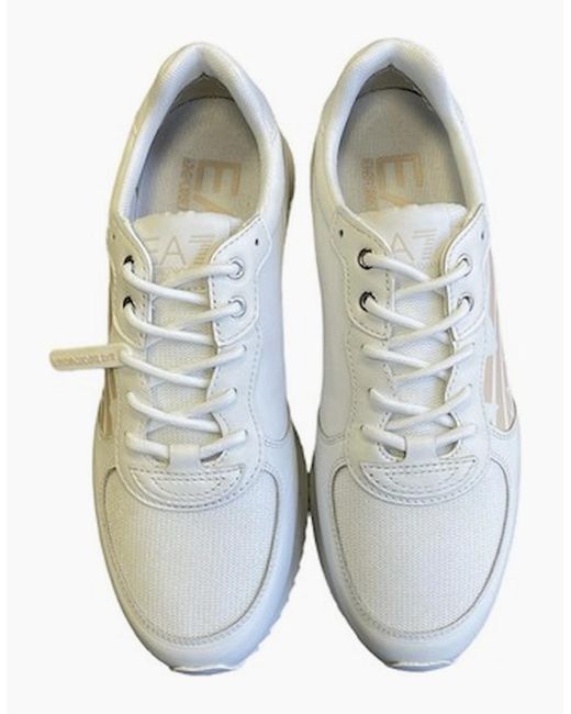 EA7 White Vintage Sneaker