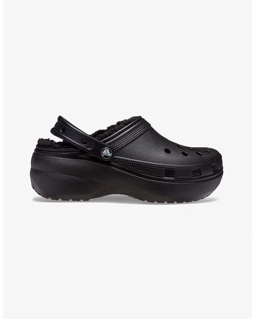 CROCSTM Black 207938-001 Classic Platform Lined Clogs