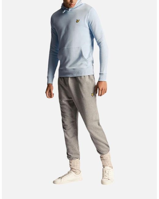 Lyle & Scott Blue Lyle & Scott Hoodies Long Sleeve Winter Pullover Hoody Knitted Plain Jumpers