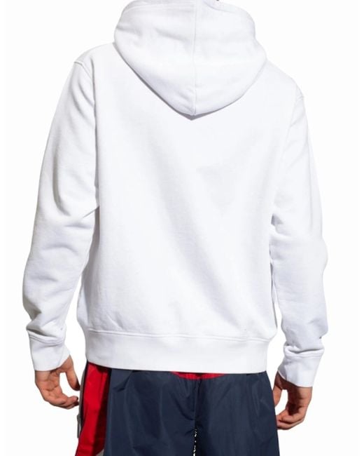 DSquared² White One Life One Planet Hoodie for men