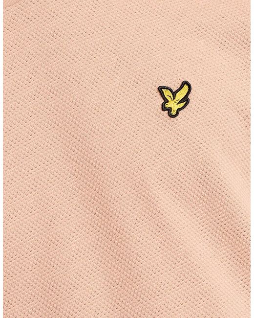 Lyle & Scott Natural Textured Jacquard T-Shirt for men
