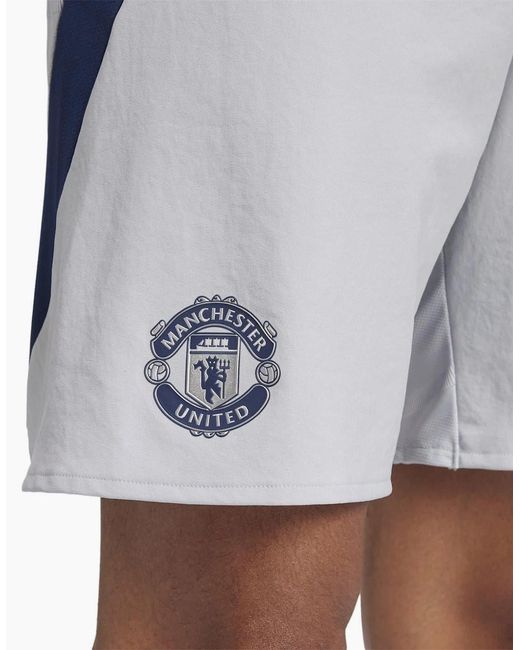 Adidas Gray Manchester United Bermuda Shorts for men