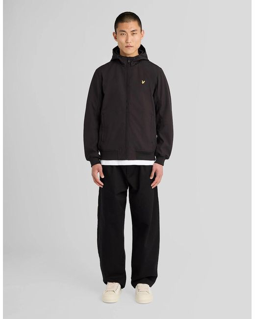 Lyle & Scott Black Mesh Lined Softshell Jacket for men