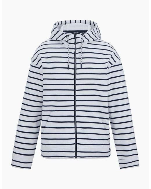 Regatta Blue Ladies Bayletta Striped Full Zip Hoodie