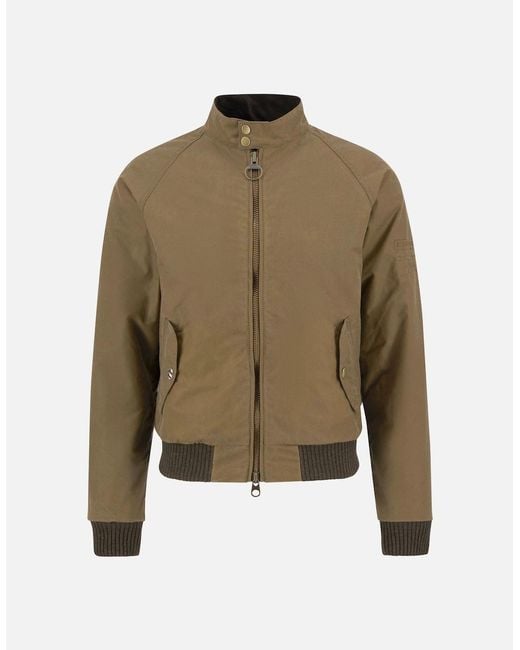 Barbour Green Steve Mcqueen Merchant Wax Jacket Sand for men