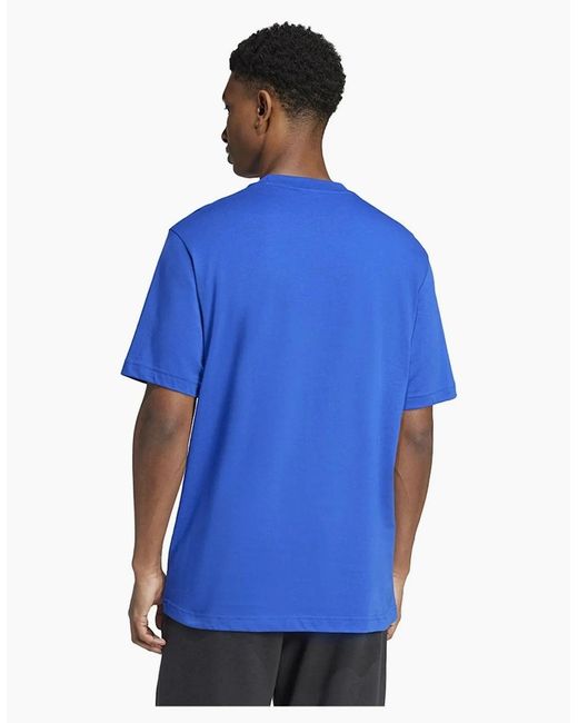Adidas Blue Ess Big Logo T-Shirt for men