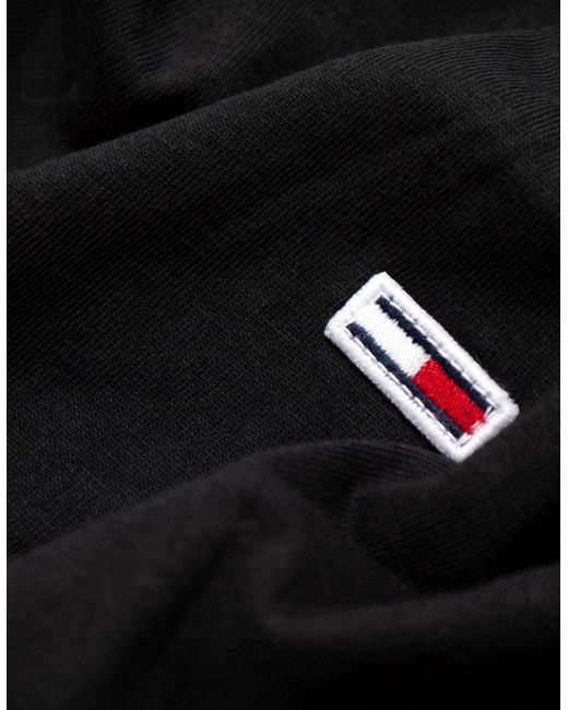 Tommy Hilfiger Black Tommy Jeans New Flag T-Shirt for men
