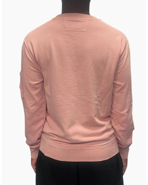 C P Company Pink Resist Dyed Lens Sweatshirt for men