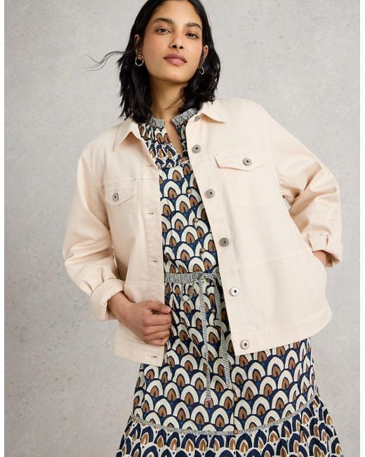 White Stuff Camille Denim Jacket Light Natural