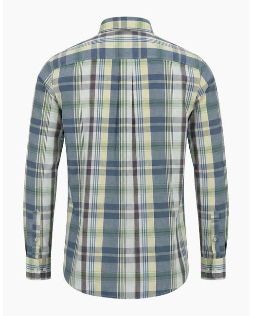 Fynch-Hatton Blue Fynch-Hatton Long Sleeved Shirt Aubergine for men