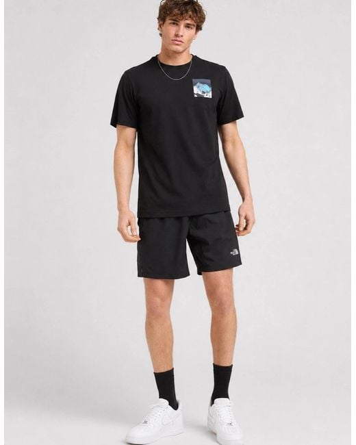 The North Face Black Energy Graphic Mountain Logo T-Shirt for men