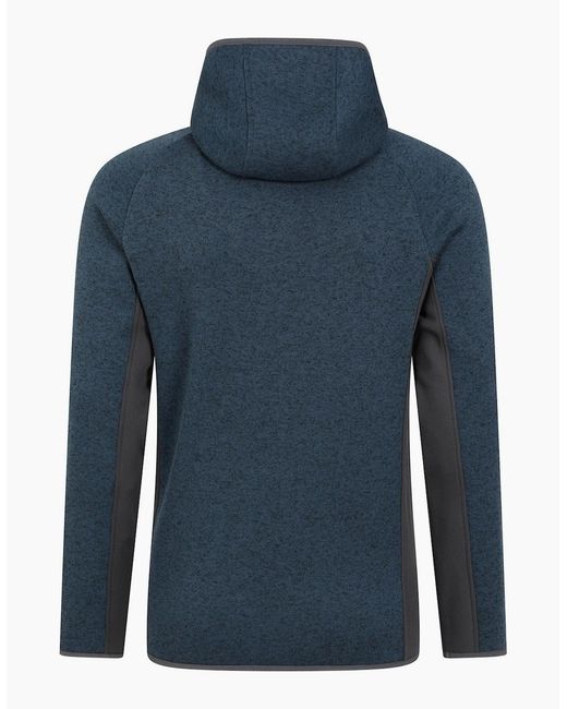 Mountain Warehouse Blue Treston Fleece Hooded Hoodie for men