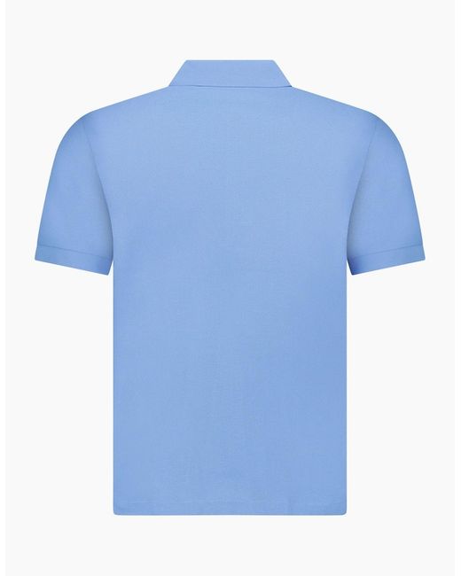 Burberry Blue Hartford Zip Polo Shirt for men