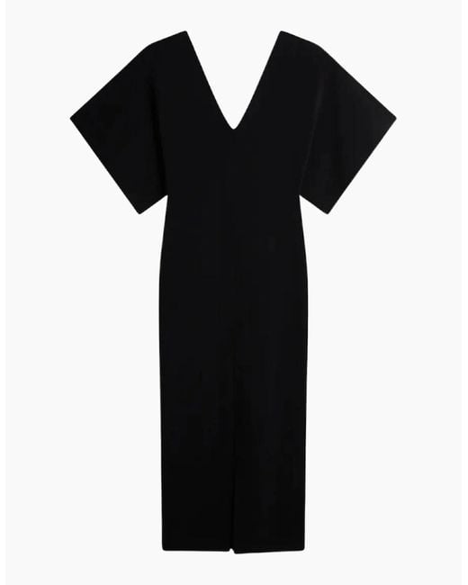 Ted Baker Black Rebecca V-Neck Knitted Midi Dress